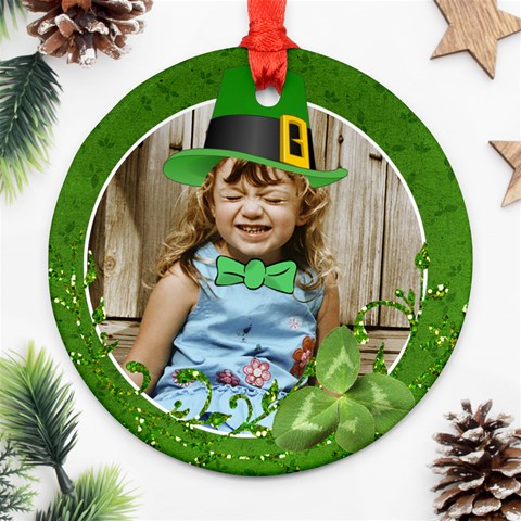 St  Patricks/irish Ornament, 2 Sides Front