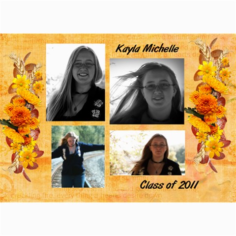Kayla Announcement 2011(1) By Tammy Baker 7 x5  Photo Card - 5