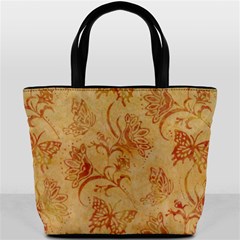 butterflies orange bucket bag