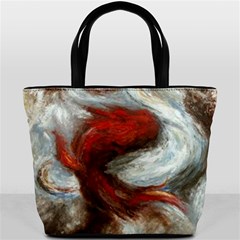 koi abstract bucket bag