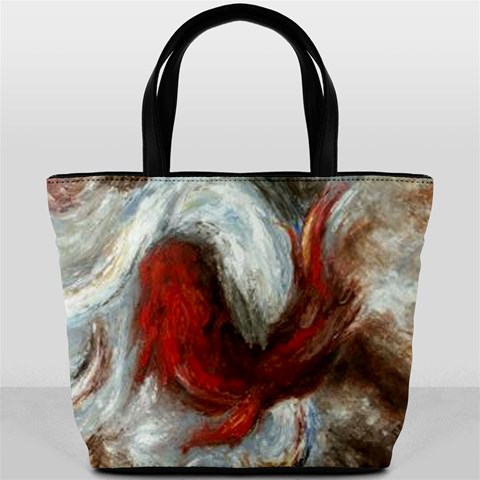 Koi Abstract2 Bucket Bag By Bags n Brellas Back