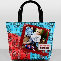 crab beach bucket bag