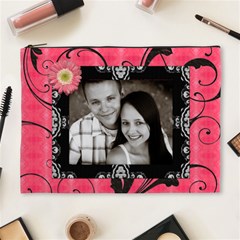 Hot Pink & Black XL Cosmetic Bag - Cosmetic Bag (XL)