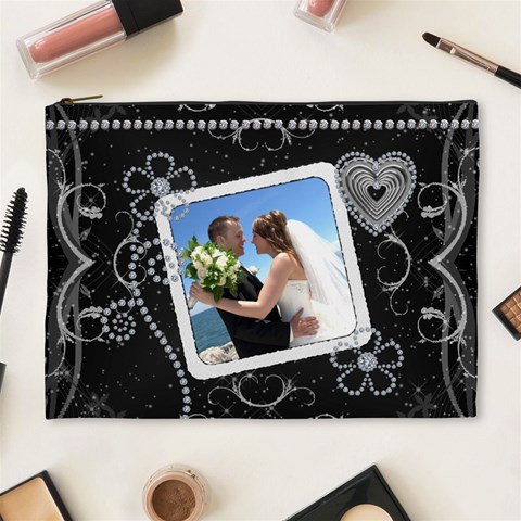 Pretty Diamond Love Cosmetic Bag By Lil Front
