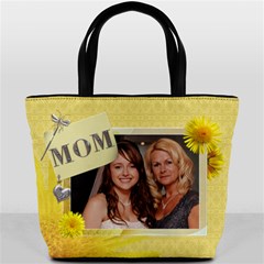 Yellow Floral Mom Bucket Bag