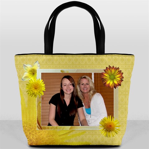 Yellow Floral Mom Bucket Bag By Lil Back