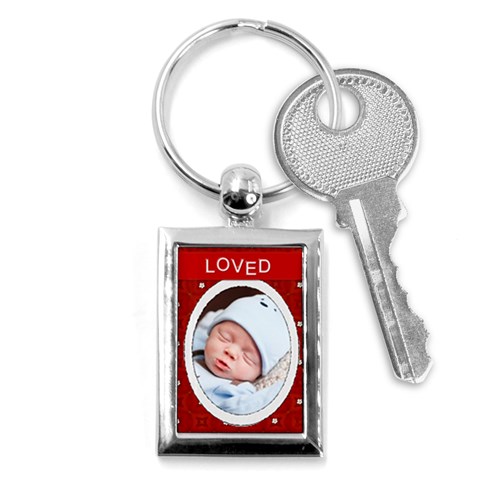 Loved Rectangle Key Chain By Lil Front