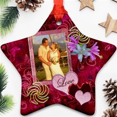 Pink Butterflies n Frills Star Ornament - Ornament (Star) Pink Butterflies n Frills Star Ornament - Ornament (Star)