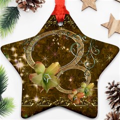 Double oval gold star flower ornament - Ornament (Star) Double oval gold star flower ornament - Ornament (Star)