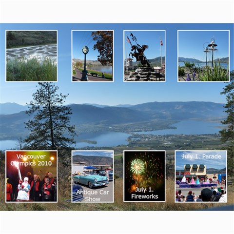 Osoyoos Post Card By Regina Puetz 10 x8  Print - 1