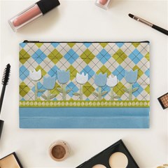 Spring Argyle Plaid Large Cosmetic Bag - Cosmetic Bag (Large) Spring Argyle Plaid Large Cosmetic Bag - Cosmetic Bag (Large)