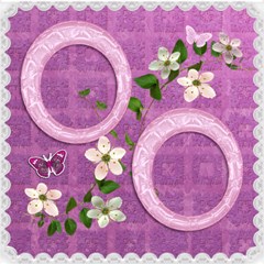 Spring flower floral purple scrapbook page 12x12 - ScrapBook Page 12 x 12 Spring flower floral purple scrapbook page 12x12 - ScrapBook Page 12 x 12