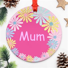 Flower ornament (any name) - Ornament (Round)