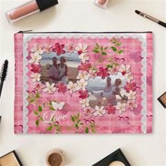 Spring flower floral pink XL Cosmetic Bag - Cosmetic Bag (XL) Spring flower floral pink XL Cosmetic Bag - Cosmetic Bag (XL)