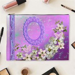 Spring flower floral purple2 XL Cosmetic Bag - Cosmetic Bag (XL) Spring flower floral purple2 XL Cosmetic Bag - Cosmetic Bag (XL)