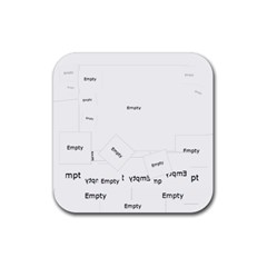 Spring Flower floral pink music square rubber coaster - Rubber Coaster (Square) Spring Flower floral pink music square rubber coaster - Rubber Coaster (Square)