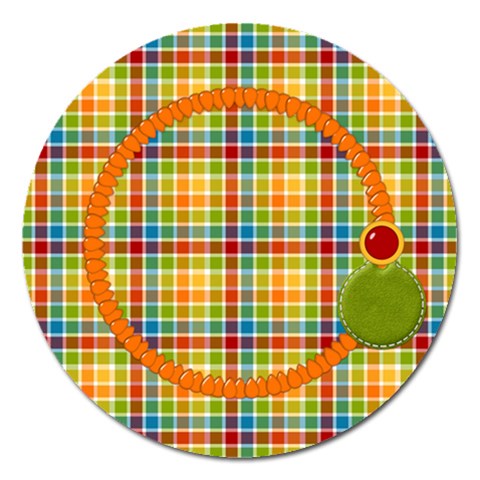 Celebrate May Round Magnet 1 By Lisa Minor Front