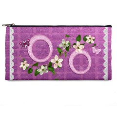 Spring flower floral purple pencil case Spring flower floral purple pencil case
