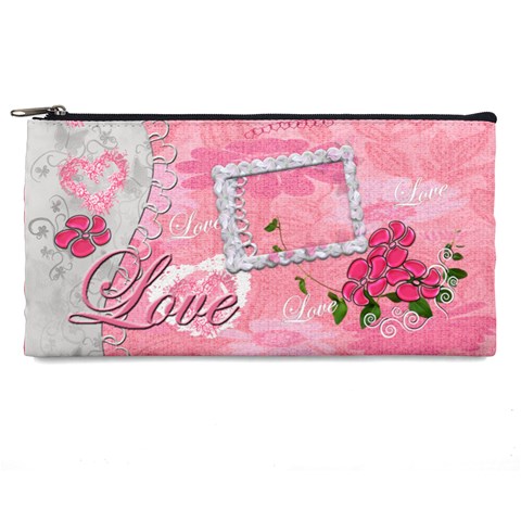 Spring Flower Floral Love Pink Pencil Case By Ellan Front