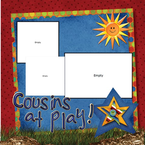 About A Boy Fishin! By Diann 12 x12  Scrapbook Page - 2