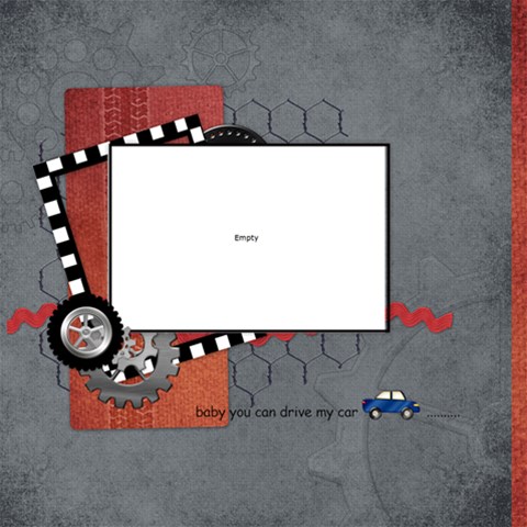 About A Boy Layout Muted Colors By Diann 12 x12  Scrapbook Page - 1