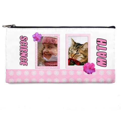 Pink School Pencil Case By Deborah Front