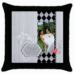 Our wedding (5 styles) - Throw Pillow Case (Black) Our wedding (5 styles) - Throw Pillow Case (Black)