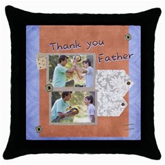fathers day - Throw Pillow Case (Black) fathers day - Throw Pillow Case (Black)
