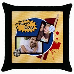Happy day (5 styles) - Throw Pillow Case (Black) Happy day (5 styles) - Throw Pillow Case (Black)