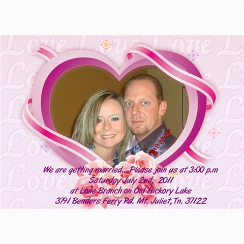 Wedding By Beth 7 x5  Photo Card - 16