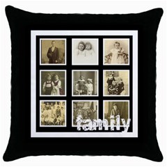 Multi Frame Family Throw Pillow (5 styles) - Throw Pillow Case (Black) Multi Frame Family Throw Pillow (5 styles) - Throw Pillow Case (Black)