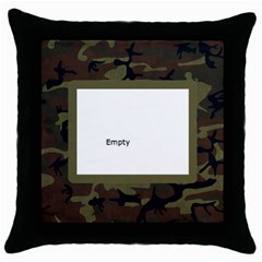 Camo Pillow Case - Throw Pillow Case (Black)