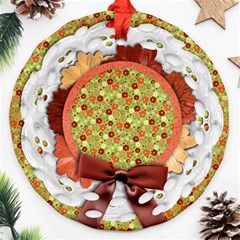 Floral Breeze-Custom Round Filigree Ornament (Two Sides) Floral Breeze-Custom Round Filigree Ornament (Two Sides)