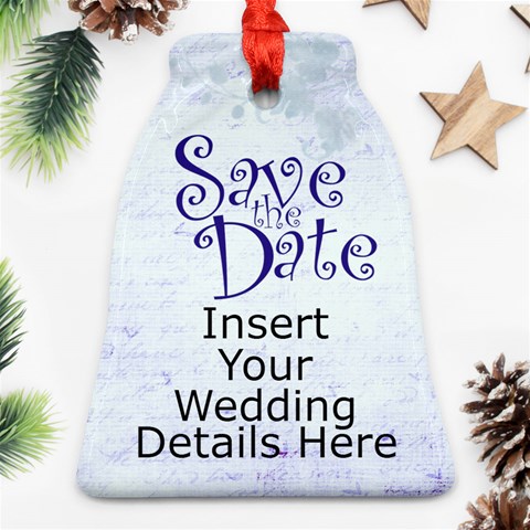 Save The Date Wedding Ornament Double Sided By Catvinnat Front