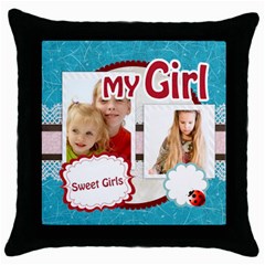 my girl (5 styles) - Throw Pillow Case (Black) my girl (5 styles) - Throw Pillow Case (Black)