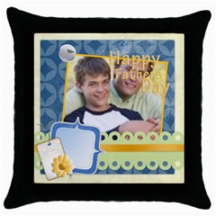 fathers day - Throw Pillow Case (Black) fathers day - Throw Pillow Case (Black)