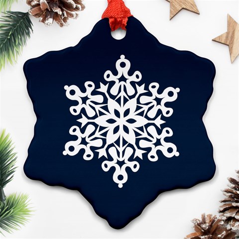 Snowbaby Double Sided Snowflake Ornament By Catvinnat Back