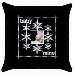 Baby Mine Snowflake Throw Pillow - Throw Pillow Case (Black) Baby Mine Snowflake Throw Pillow - Throw Pillow Case (Black)