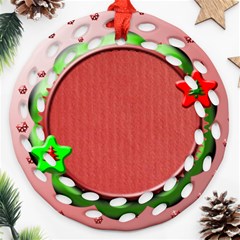 Christmas ornament - Round Filigree Ornament (Two Sides) Christmas ornament - Round Filigree Ornament (Two Sides)