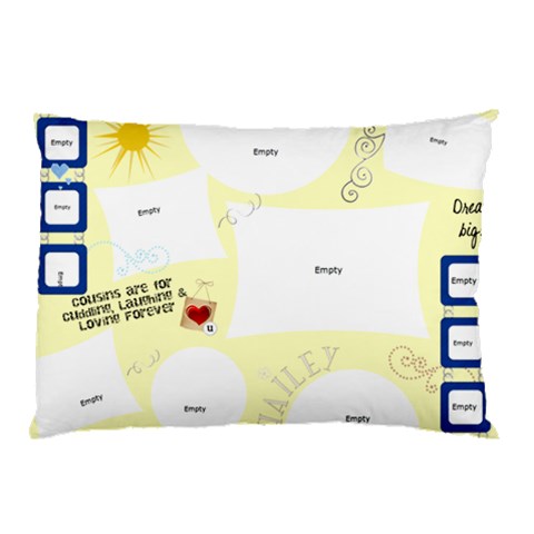 Hailey Cousins Pillow Case By Danielle Amdur 26.62 x18.9  Pillow Case