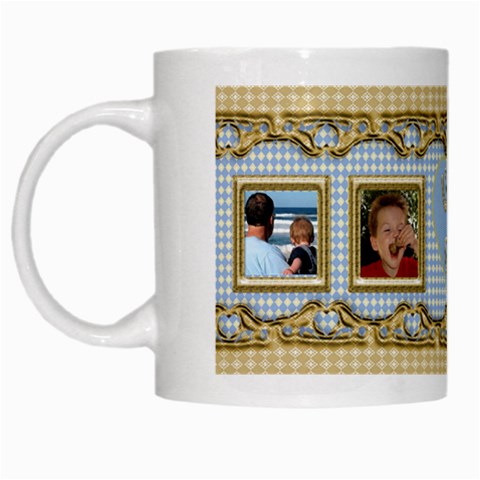 Blue Love You Dad Mug By Deborah Left