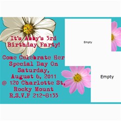 Abby s 3rd Birthday Invite - 5  x 7  Photo Cards