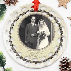 Together Forever Single sided Filigree Ornament - Ornament (Round Filigree)