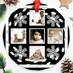 Grandbabies single sided filigree ornament - Ornament (Round Filigree)