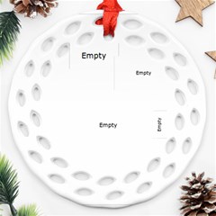 Jolly Holidays 2011 Double sided Filigree Ornament - Round Filigree Ornament (Two Sides)