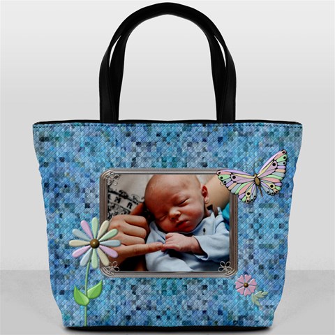 Special Blue Bucket Bag By Lil Front