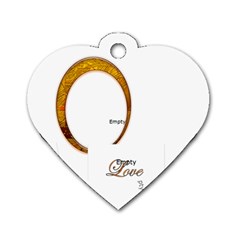 I Heart You Gold Heart Dog Tag