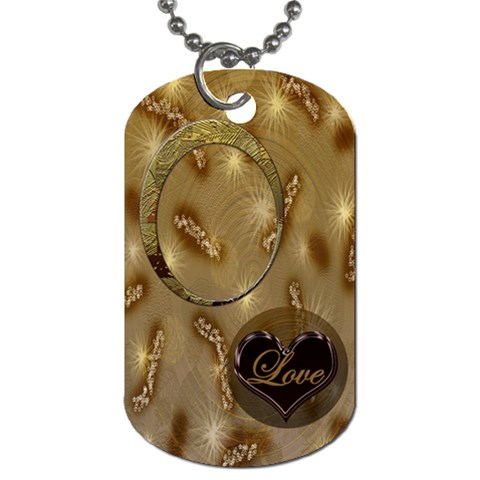 Love Tan Dog Tag By Ellan Front