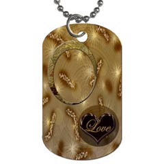 Love tan dog tag - Dog Tag (One Side) Love tan dog tag - Dog Tag (One Side)