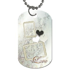 Wedding white heart love dog tag - Dog Tag (One Side) Wedding white heart love dog tag - Dog Tag (One Side)